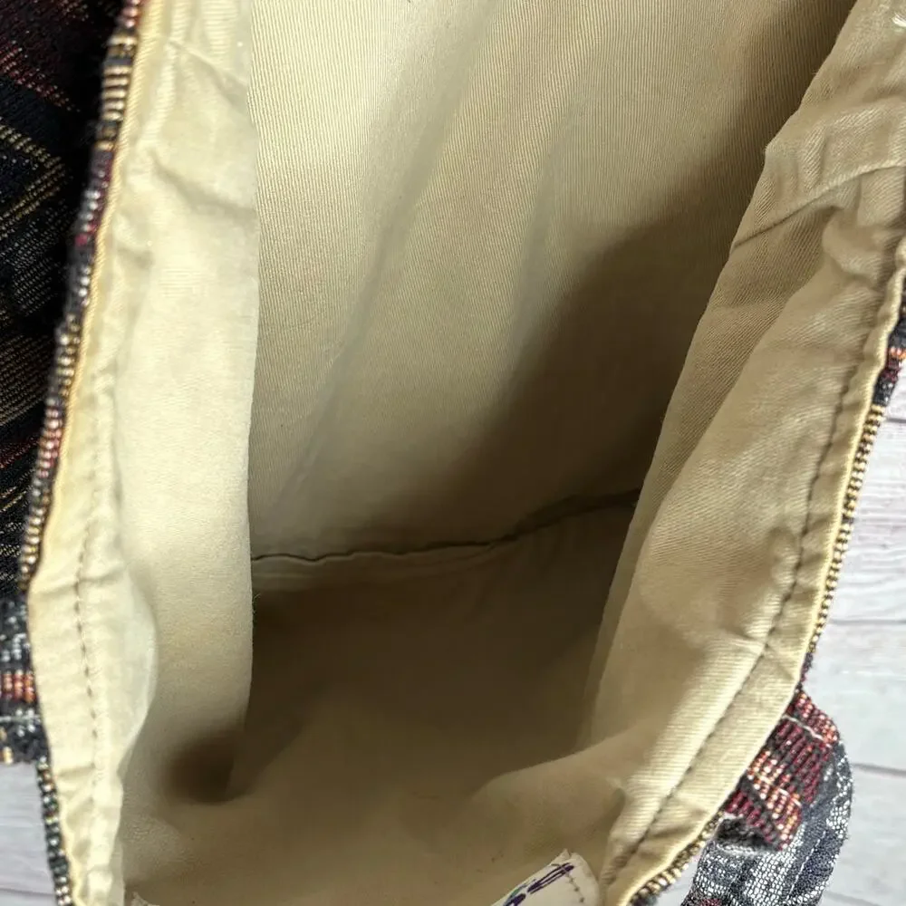 Schweiger Vintage Cozy Library Book Tapestry Brown Gray Tote Bag